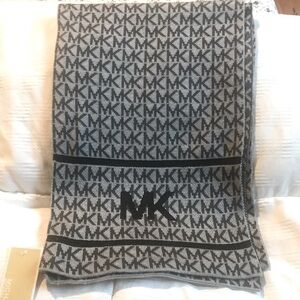 Michael Kors Scarf MK GREY BLACK NEW SCARF